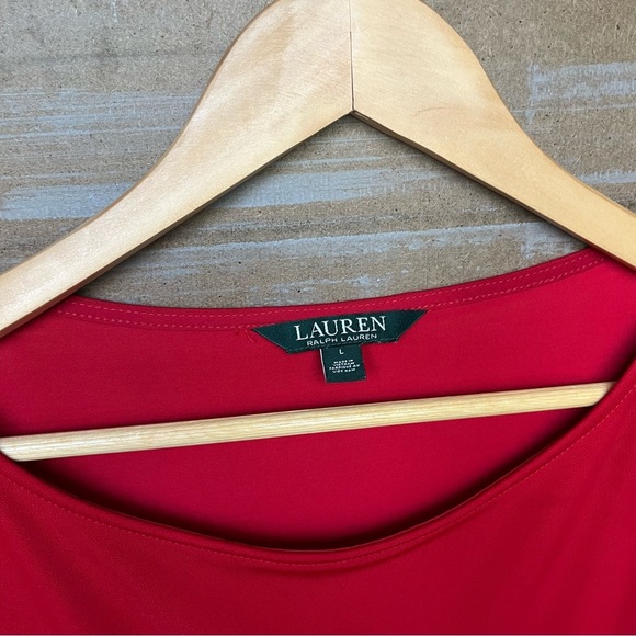 Lauren Ralph Lauren Sheath Dress Gold Button Career Work Wear Cut Out Womens L - Picture 6 of 7